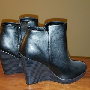 Torrid Black Faux Leather Booties